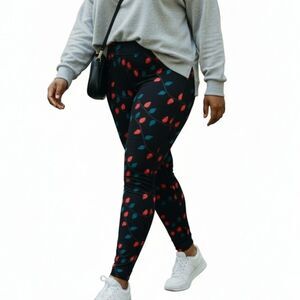 LIGHT UP THE ROOM Zoe +Liv Christmas Lights Leggings sz XL